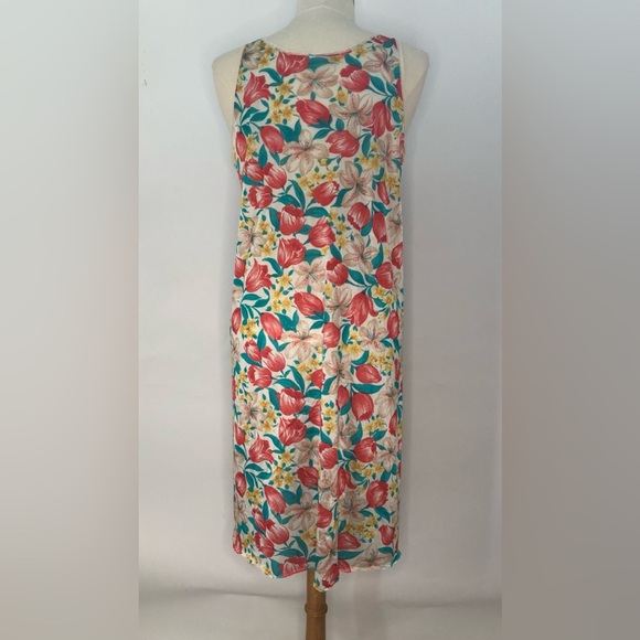 Vintage L Vassarette Lace Floral Night Gown ditzy floral 0939 - Picture 6 of 10